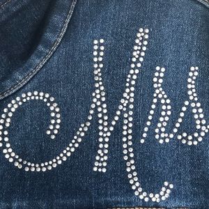 💍💍💍NWOT Wedding or Honeymoon Jean Jacket Hand Sewn from Bridal Boutique  💍💍